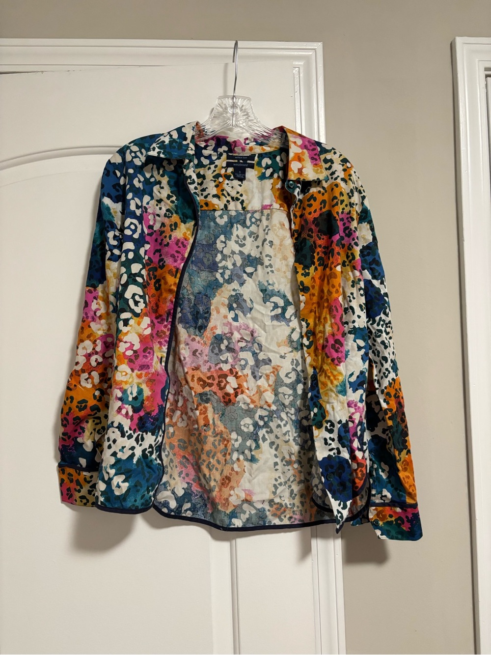 WESTBOUND, Multicolor Printed Button-Down Blouse, Size Small